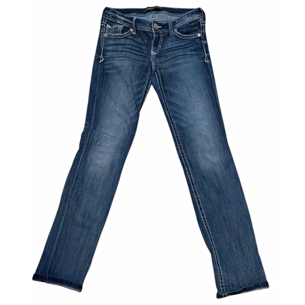 Express Women’s Blue Denim Skinny Jeans Size 2 (28x30) Slim Fit